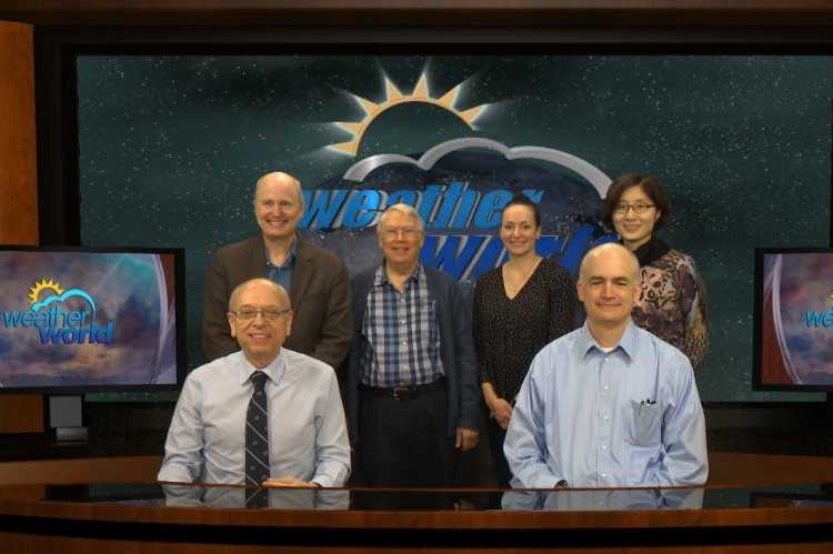 Meteorology Advisory Board on the set of Weather World