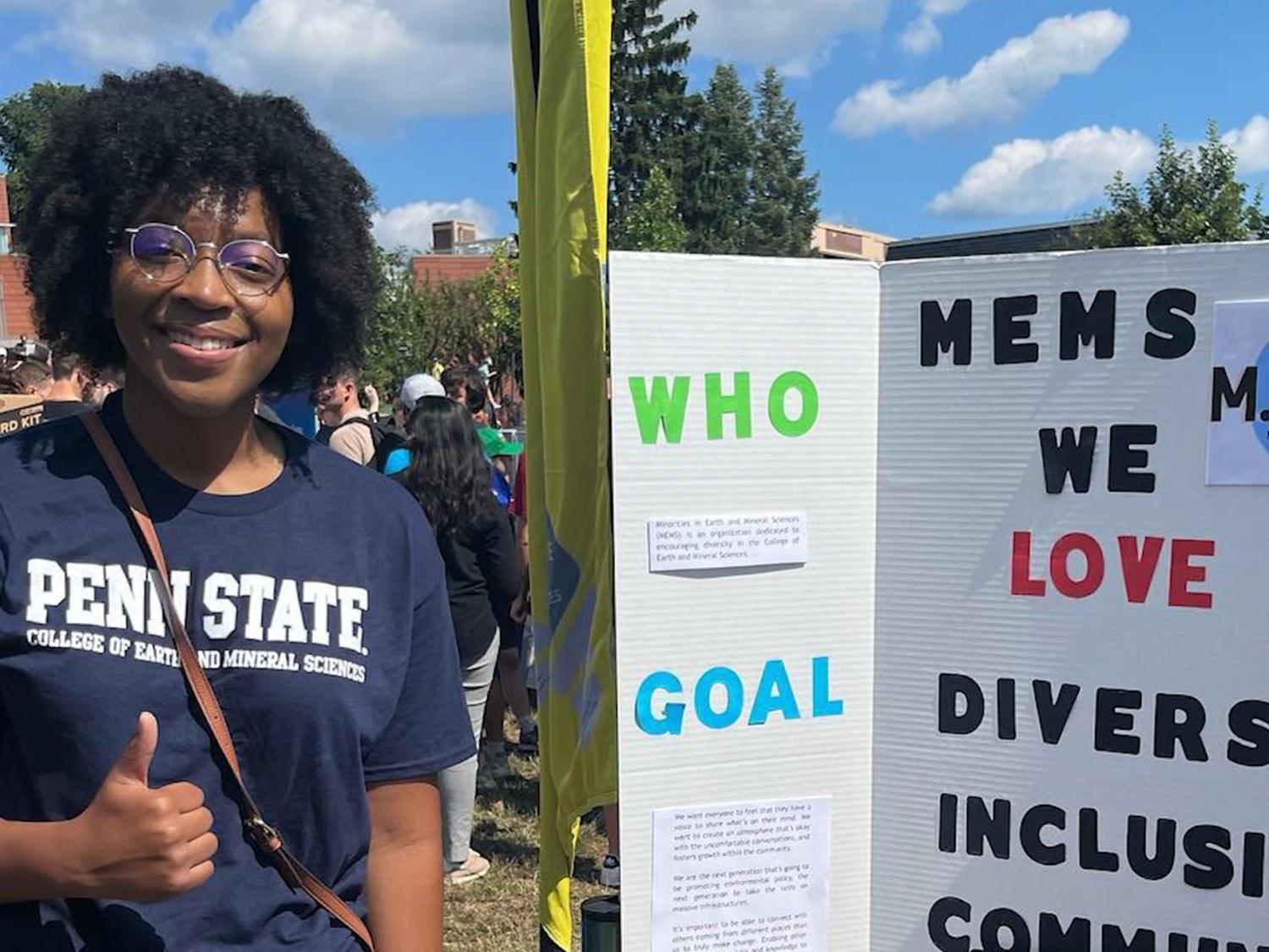 Khaleah Jackson, a Penn State senior majoring in environmental systems engineering and president of Minorities in Earth and Mineral Sciences.