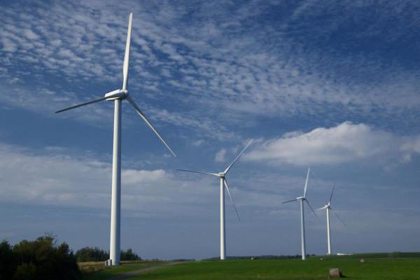 A wind farm in Pennsylvania.